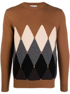 Ballantyne diamond-print cashmere jumper
