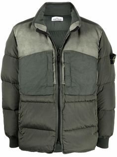 Stone Island logo-patch padded jacket