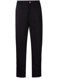Moncler contrast-panel detail straight-leg trousers