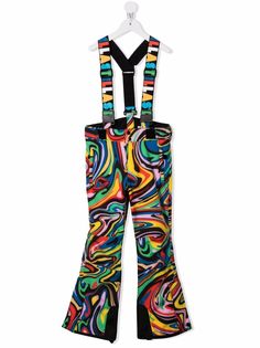 Stella McCartney Kids colour-block flared dungarees