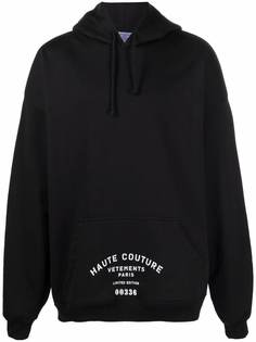 VETEMENTS худи с кулиской и логотипом