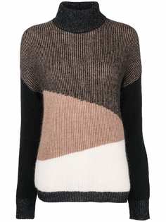LIU JO colour-block roll-neck jumper