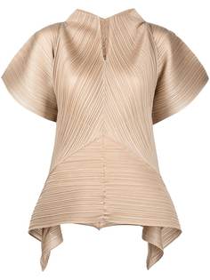 Pleats Please Issey Miyake структурированный топ с плиссировкой