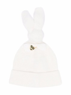Monnalisa bunny-ears beanie hat