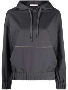 Fabiana Filippi elasticated-hem pullover hoodie