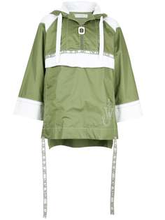 JW Anderson slogan-tape hooded coat