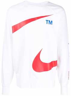 Nike graphic-print cotton-blend sweatshirt