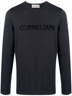 Corneliani вельветовая толстовка с логотипом