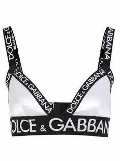 Dolce & Gabbana бюстгальтер с треугольными чашками и логотипом