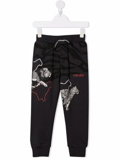 Kenzo Kids спортивные брюки с принтом