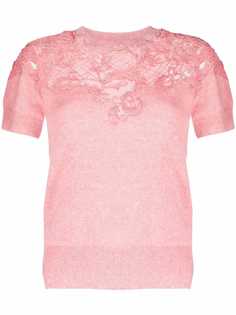 Ermanno Scervino кашемировый топ с кружевом