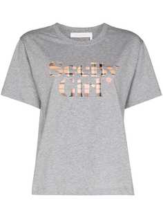 See by Chloé check logo print T-shirt