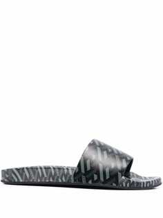 Versace шлепанцы с узором Greca