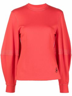 JW Anderson толстовка с объемными рукавами и вышитым логотипом