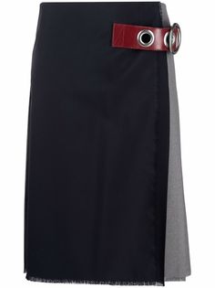 Marni плиссированная юбка с пряжкой