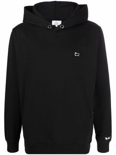 Woolrich logo-embroidered cotton hoodie