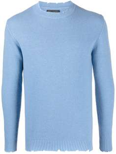 Daniele Alessandrini distressed-finish crew neck jumper