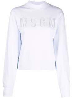 MSGM толстовка со вставками из тюля и логотипом
