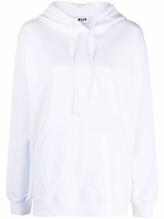 MSGM logo-print cotton hoodie