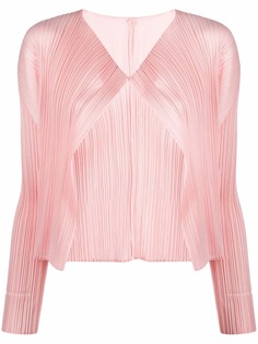 Pleats Please Issey Miyake легкий кардиган с плиссировкой