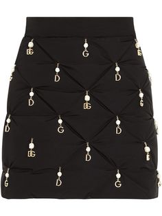 Dolce & Gabbana стеганая юбка мини с логотипом