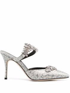 Manolo Blahnik animal-print pointed pumps