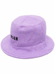 MSGM logo-embroidered bucket hat