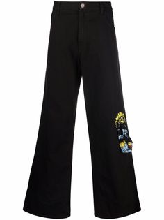 Raf Simons graphic-print wide-leg trousers