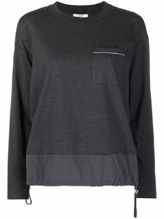 Peserico drawstring-hem longsleeved top