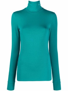 Raf Simons logo-embroidered high-neck top