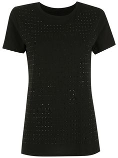 Armani Exchange футболка с вышитым логотипом и заклепками