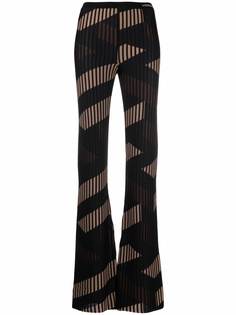 Versace расклешенные брюки La Greca