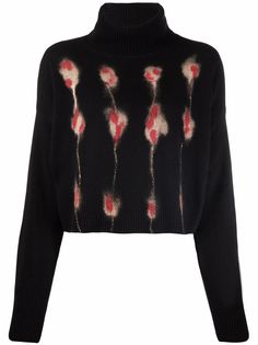 Pinko укороченный джемпер с высоким воротником