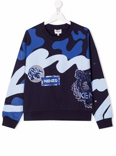 Kenzo Kids logo-print sweatshirt
