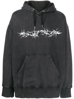 Givenchy худи с принтом Barbed Wire