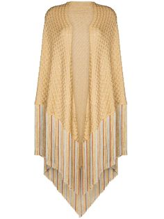 Missoni шаль с бахромой и эффектом металлик