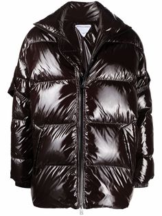 Bottega Veneta пуховик с капюшоном