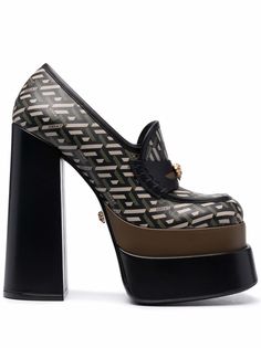 Versace туфли Juno с принтом La Greca