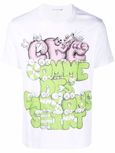 Comme Des Garçons Shirt футболка с графичным принтом из коллаборации с Kaws