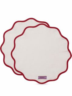 La DoubleJ набор Cloud из двух настольных ковриков с фестонами