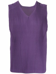 Homme Plissé Issey Miyake плиссированный топ без рукавов