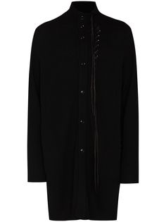 Yohji Yamamoto длинный кардиган со шнуровкой