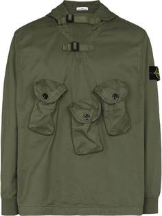 Stone Island куртка с капюшоном и нашивкой-логотипом