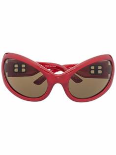 Balenciaga Eyewear солнцезащитные очки в оправе кошачий глаз с логотипом