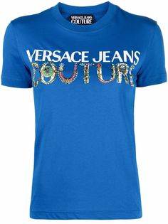 Versace Jeans Couture футболка из органического хлопка с логотипом