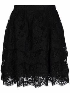 Ermanno Scervino юбка с завышенной талией и кружевом