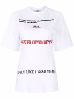 MSGM футболка с принтом