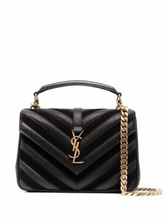 Saint Laurent стеганая сумка на плечо College среднего размера