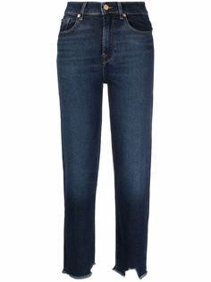 7 For All Mankind джинсы Malia прямого кроя с завышенной талией