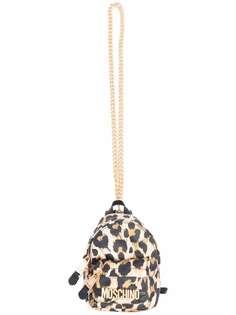 Moschino мини-рюкзак с леопардовым принтом